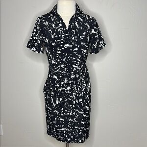 Black and White Wrap Dress